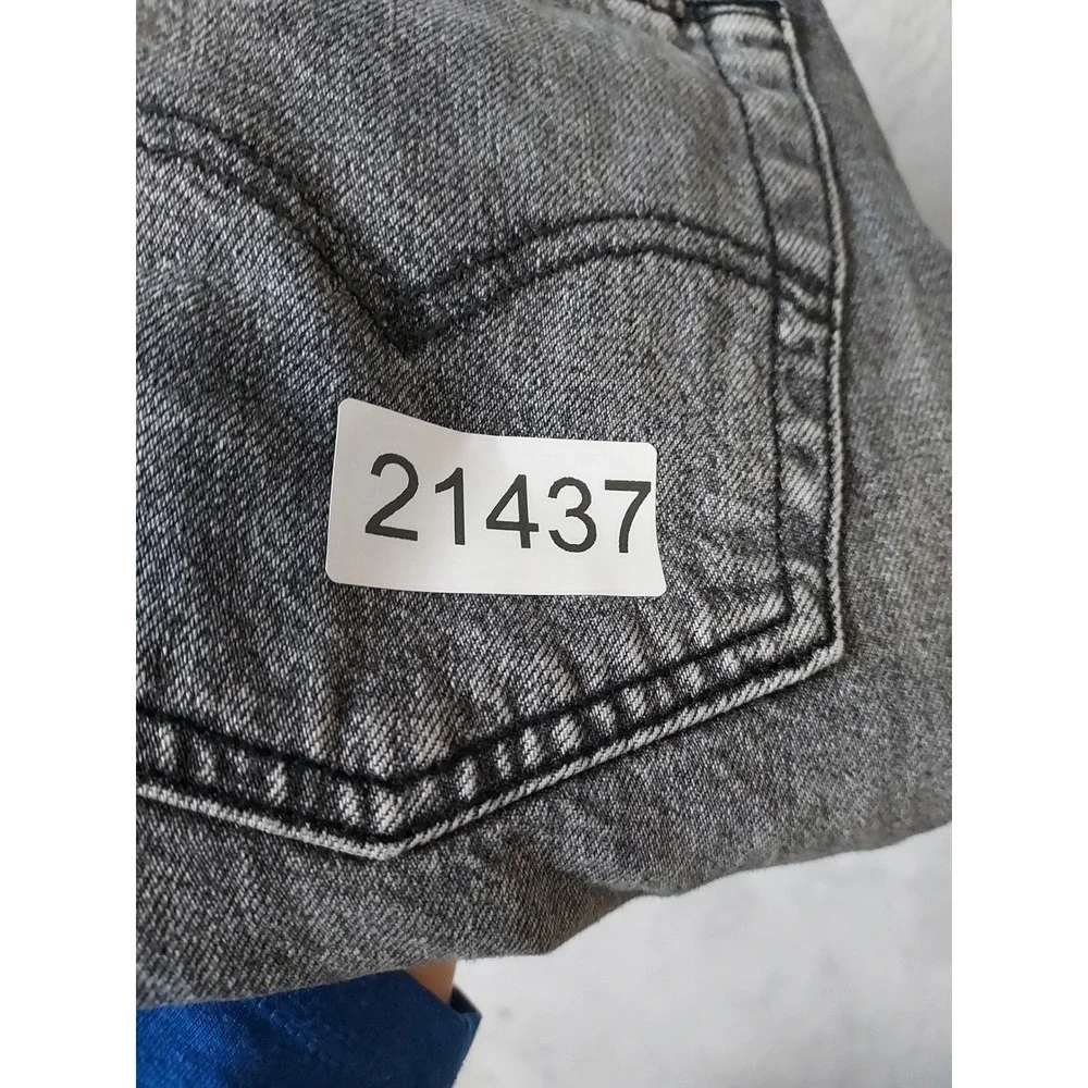Levis Jean Shorts 501 93 Mens 31 Frayed Denim Button Fly Faded Black Grunge